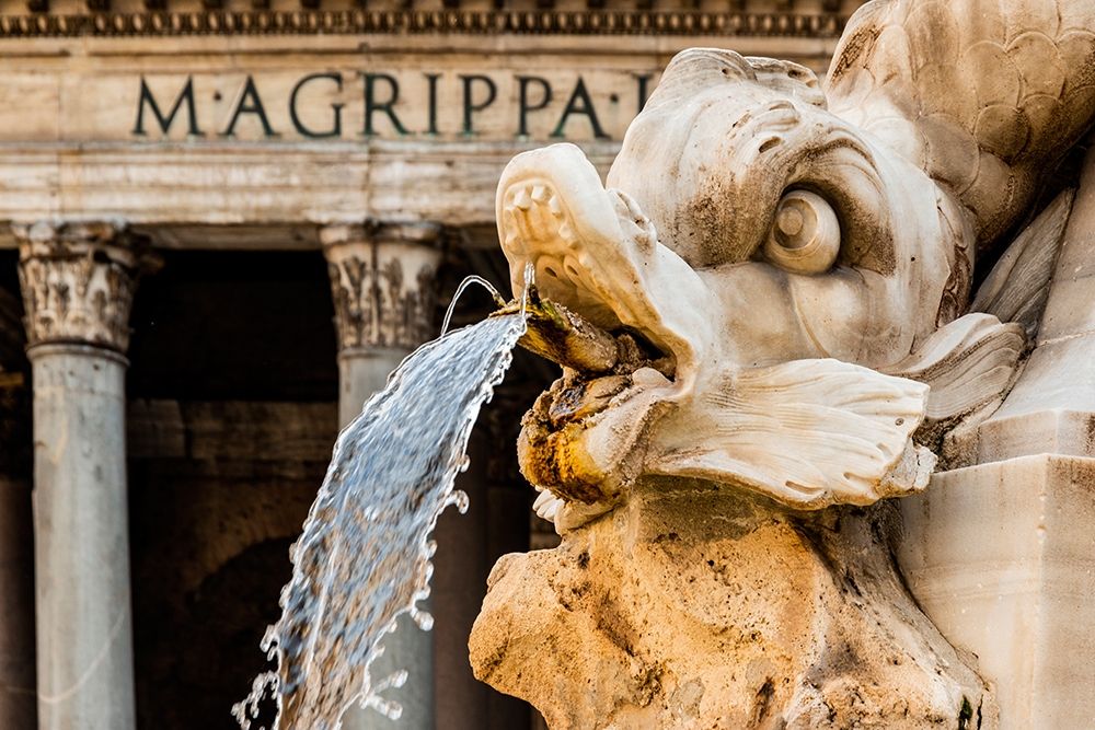 Italy-Rome Piazza della Rotunda-Fontana del Pantheon-1575